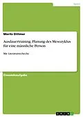 E-Book (pdf) Ausdauertraining, Planung des Mesozyklus für eine männliche Person von Moritz Dittmer