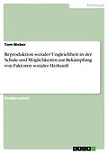 E-Book (pdf) Reproduktion sozialer Ungleichheit in der Schule und Möglichkeiten zur Bekämpfung von Faktoren sozialer Herkunft von Tom Weber