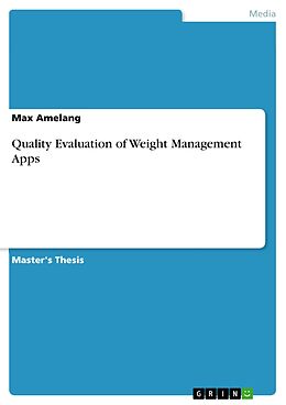 eBook (pdf) Quality Evaluation of Weight Management Apps de Max Amelang