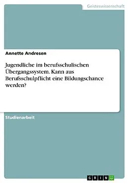 E-Book (pdf) Jugendliche im berufsschulischen Übergangssystem. Kann aus Berufsschulpflicht eine Bildungschance werden? von Annette Andresen