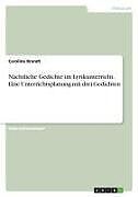 Nächtliche Gedichte im Lyrikunterricht. Eine Unterrichtsplanung mit drei Gedichten