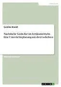 Nächtliche Gedichte im Lyrikunterricht. Eine Unterrichtsplanung mit drei Gedichten