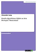 E-Book (pdf) Knuths Algorithmus. Erklärt an dem Brettspiel "Mastermind" von Alexander Lang