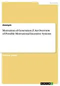 E-Book (pdf) Motivation of Generation Z. An Overview of Possible Motivational Incentive Systems von Anonym