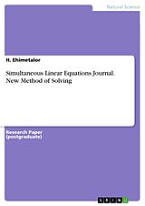 eBook (pdf) Simultaneous Linear Equations Journal. New Method of Solving de H. Ehimetalor