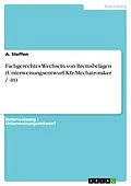 E-Book (pdf) Fachgerechtes Wechseln von Bremsbelägen (Unterweisungsentwurf Kfz-Mechatroniker / -in) von A. Steffen