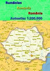 Gebunden Rumänien Autoatlas, Straßenatlas 2023/2024 1:200.000 (România) von M&M Baciu