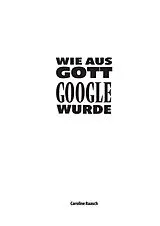 Fester Einband Wie aus Gott Google wurde von Caroline Raasch