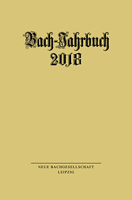 Kartonierter Einband (Kt) Bach-Jahrbuch 2018 von 