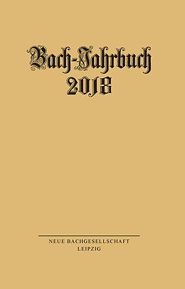 E-Book (pdf) Bach-Jahrbuch 2018 von 