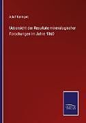 Kartonierter Einband Uebersicht der Resultate mineralogischer Forschungen im Jahre 1860 von Adolf Kenngott