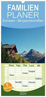 Kalender Familienplaner 2024 - Schweiz - Berglandschaften mit 5 Spalten (Wandkalender, 21 x 45 cm) CALVENDO von Peter Schneider