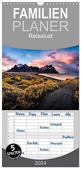 Kalender Familienplaner 2024 - Reiselust mit 5 Spalten (Wandkalender, 21 x 45 cm) CALVENDO von SIBYLLE BADER