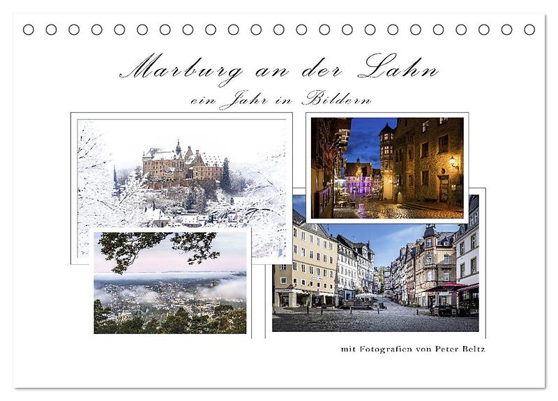 Marburg an der Lahn - ein Jahr in Bildern (Tischkalender 2024 DIN A5 quer), CALVENDO Monatskalender