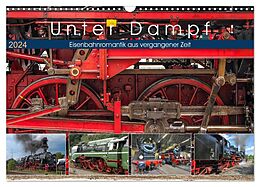 Kalender Unter Dampf - Eisenbahnromantik aus vergangener Zeit (Wandkalender 2024 DIN A3 quer), CALVENDO Monatskalender von Peter Härlein