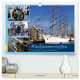 Kalender Windjammertreffen - Segelschiffe zu Gast in Bremerhaven (hochwertiger Premium Wandkalender 2024 DIN A2 quer), Kunstdruck in Hochglanz von Frank Gayde