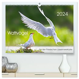 Kalender Wattvögel an der Friesischen IJsselmeerküste (hochwertiger Premium Wandkalender 2024 DIN A2 quer), Kunstdruck in Hochglanz von Thomas Will