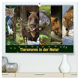 Kalender Tierspuren in der Natur (hochwertiger Premium Wandkalender 2024 DIN A2 quer), Kunstdruck in Hochglanz von Johann Schörkhuber