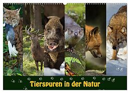 Kalender Tierspuren in der Natur (Wandkalender 2024 DIN A2 quer), CALVENDO Monatskalender von Johann Schörkhuber