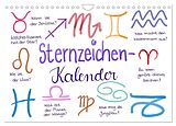 Kalender Sternzeichen-Kalender (Wandkalender 2024 DIN A4 quer), CALVENDO Monatskalender von Martje Kleinhans - Kritzelfee