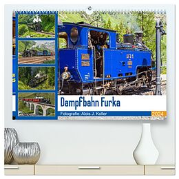 Kalender Dampfbahn Furka 2024 (hochwertiger Premium Wandkalender 2024 DIN A2 quer), Kunstdruck in Hochglanz von Alois J. Koller 4pictures.ch