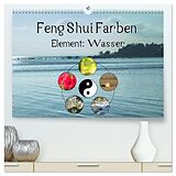 Kalender Feng Shui Farben - Element Wasser (hochwertiger Premium Wandkalender 2024 DIN A2 quer), Kunstdruck in Hochglanz von Sonja Teßen