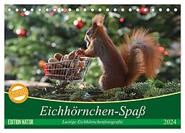 Kalender Eichhörnchen-Spaß (Tischkalender 2024 DIN A5 quer), CALVENDO Monatskalender von Heike Adam