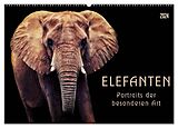 Kalender Elefanten - Portraits der besonderen Art (Wandkalender 2024 DIN A2 quer), CALVENDO Monatskalender von Angela Dölling, AD DESIGN Photo + PhotoArt
