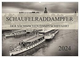 Kalender Schaufelraddampfer der Sächsischen Dampfschiffahrt (Wandkalender 2024 DIN A2 quer), CALVENDO Monatskalender von Dirk Meutzner