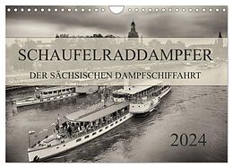 Kalender Schaufelraddampfer der Sächsischen Dampfschiffahrt (Wandkalender 2024 DIN A4 quer), CALVENDO Monatskalender von Dirk Meutzner