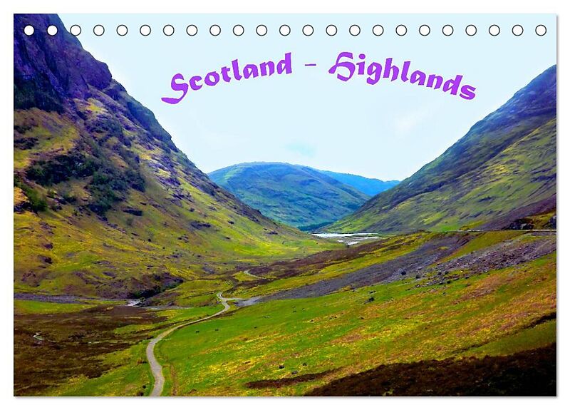 Scotland - Highlands (Tischkalender 2024 DIN A5 quer), CALVENDO Monatskalender