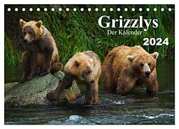 Kalender Grizzlys - Der Kalender (Tischkalender 2024 DIN A5 quer), CALVENDO Monatskalender von Max Steinwald