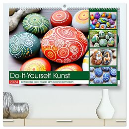Kalender Do-It-Yourself Kunst - Entdecke die Freude am Steine bemalen (hochwertiger Premium Wandkalender 2024 DIN A2 quer), Kunstdruck in Hochglanz von Anja Frost