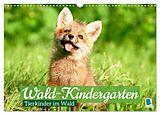 Kalender Wald-Kindergarten: Tierkinder im Wald (Wandkalender 2024 DIN A3 quer), CALVENDO Monatskalender von CALVENDO CALVENDO