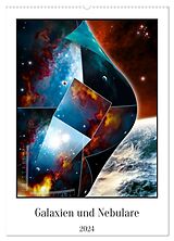 Kalender Galaxien und Nebulare (Wandkalender 2024 DIN A2 hoch), CALVENDO Monatskalender von Simon Glimm