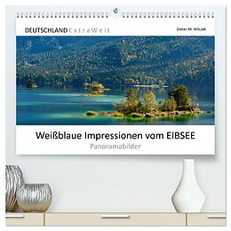 Weißblaue Impressionen vom Eibsee (hochwertiger Premium Wandkalender 2025 DIN A2 quer 