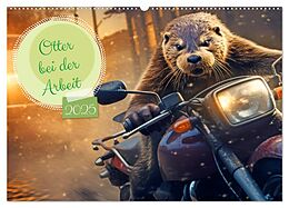 Kalender (Kal) Otter bei der Arbeit (Wandkalender 2025 DIN A2 quer), CALVENDO Monatskalender von Rupert Kowalski