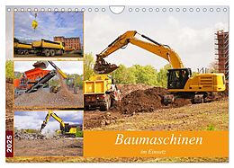 Kalender Baumaschinen im Einsatz (Wandkalender 2025 DIN A4 quer), CALVENDO Monatskalender von Babetts Bildergalerie - Babett Paul