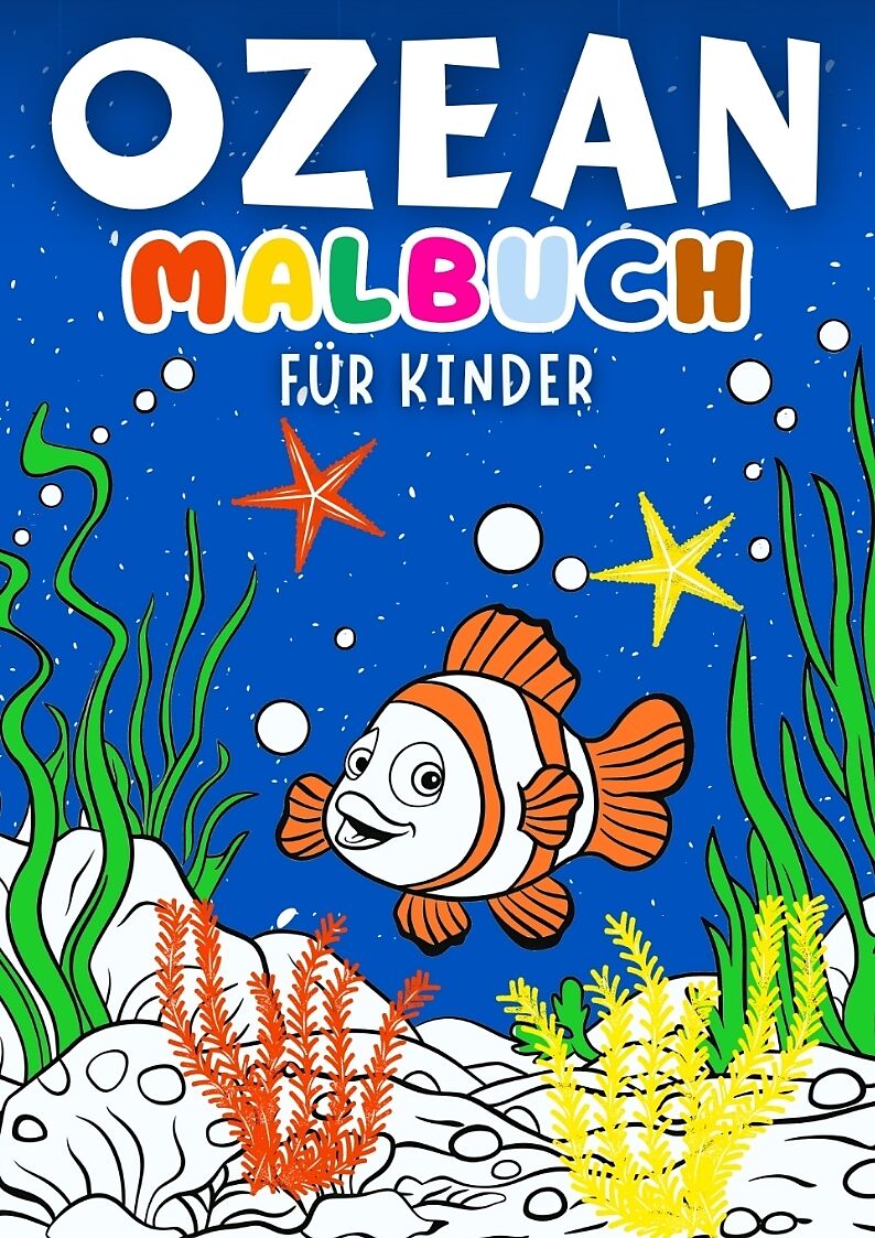 Ozean Malbuch für Kinder  Kinderbuch