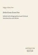 Kartonierter Einband Selections from Poe von Edgar Allan Poe