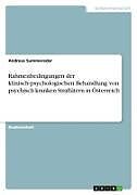 Rahmenbedingungen der klinisch-psychologischen Behandlung von psychisch kranken Straftätern in Österreich