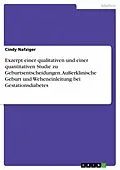 E-Book (pdf) Exzerpt einer qualitativen und einer quantitativen Studie zu Geburtsentscheidungen. Außerklinische Geburt und Weheneinleitung bei Gestationsdiabetes von Cindy Nafziger