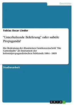 E-Book (pdf) "Unterhaltende Belehrung" oder subtile Propaganda? von Tobias Oscar Linder