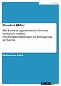 E-Book (pdf) Wie kann ein organisationaler Burnout vermieden werden? Handlungsempfehlungen zur Reduzierung der Gefahr von Atessa-Lena Wächter