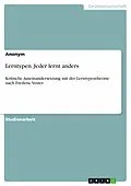 E-Book (pdf) Lerntypen. Jeder lernt anders von 
