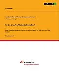 E-Book (pdf) Ist die Unaufrichtigkeit abwendbar? von Yi Ling Pan