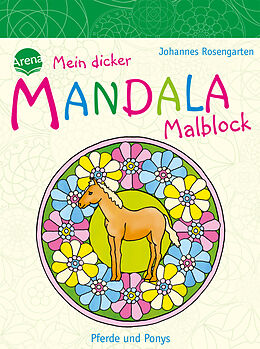 Paperback Mein dicker MANDALA Malblock - Pferde und Ponys von Johannes Rosengarten