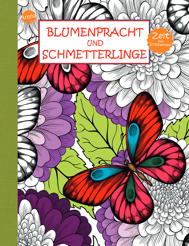 Zeit zum Entspannen. Blumenpracht und Schmetterlinge.