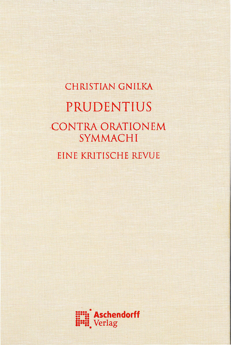 Prudentius. Contra orationem Symmachi