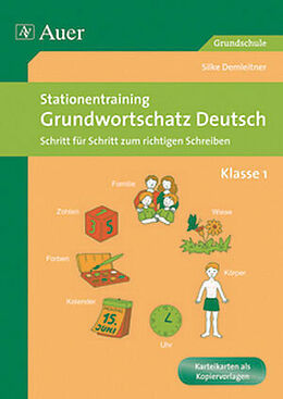 Couverture cartonnée Stationentraining Grundwortschatz Deutsch 1 de Silke Demleitner
